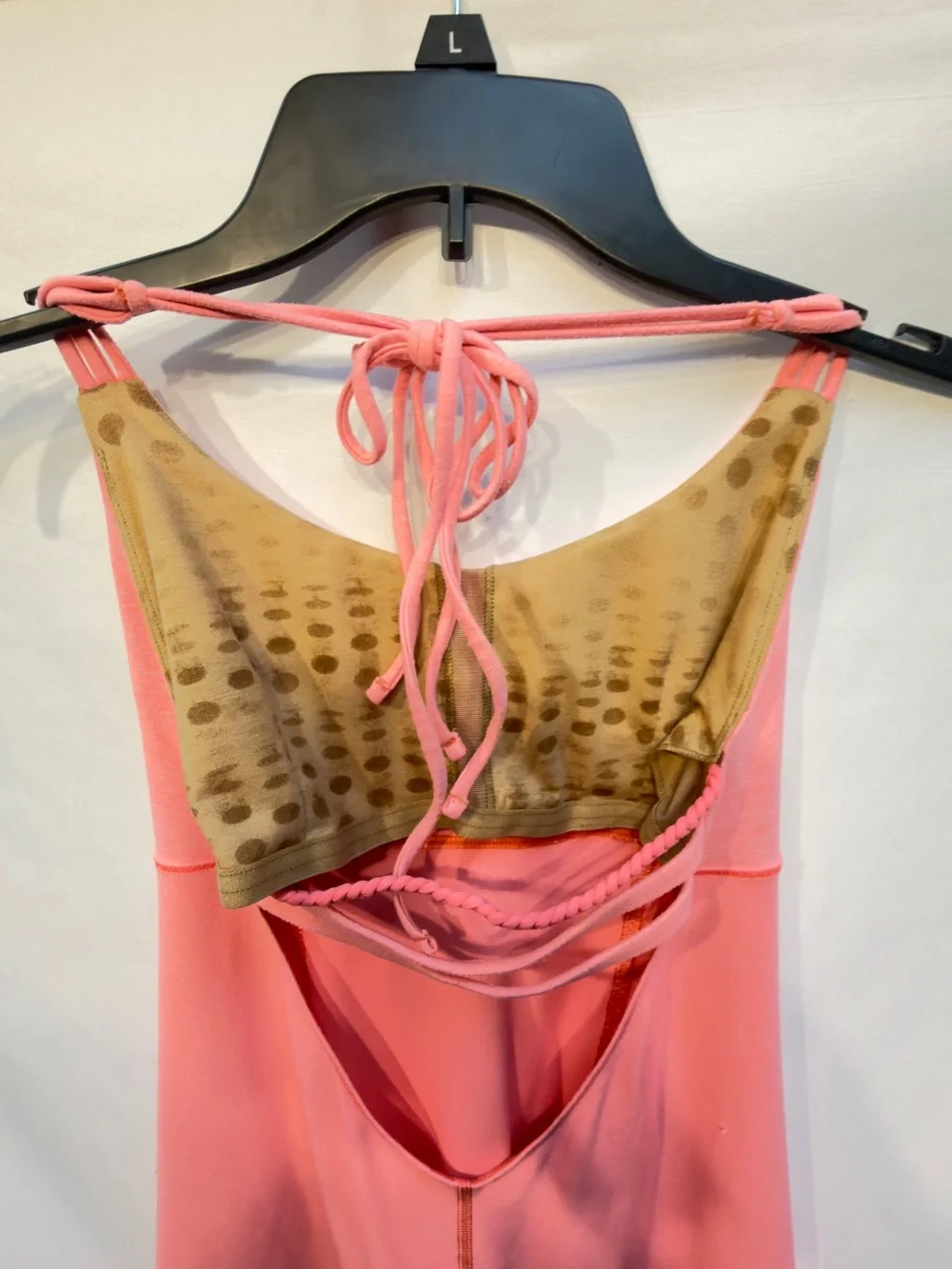 Lululemon electric coral hot yogi yoga halter tank top 6